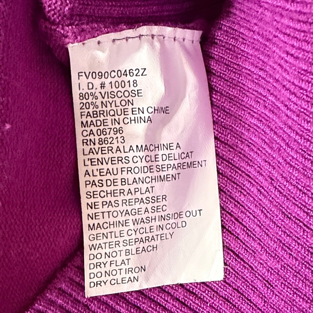 Tristan Fuchsia Long Sleeve Dress, Medium - Picture 7 of 10